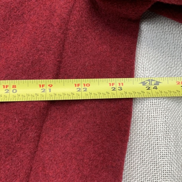 Tommy Hilfiger Mens Addison Maroon Single Breasted Wool Blend Overcoat Size 44R - Picture 10 of 13